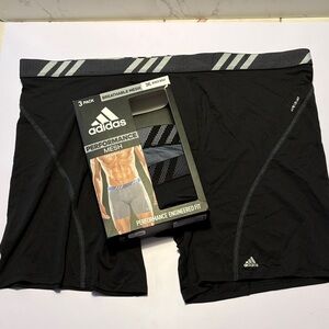 adidas NWT Black and gray Performance Mesh Boxer Briefs new in box
